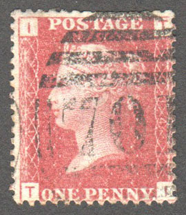 Great Britain Scott 33 Used Plate 114 - TI - Click Image to Close